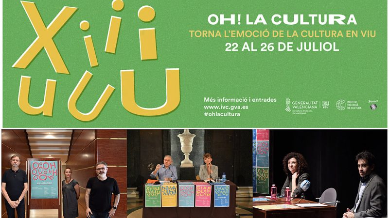 Cultura de la Generalitat fomenta la cultura en vivo con música, danza, cine y circo con el título ‘Oh! La cultura’