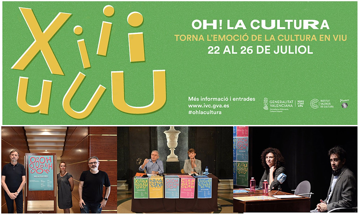 Cultura de la Generalitat fomenta la cultura en vivo con música, danza, cine y circo con el título ‘Oh! La cultura’