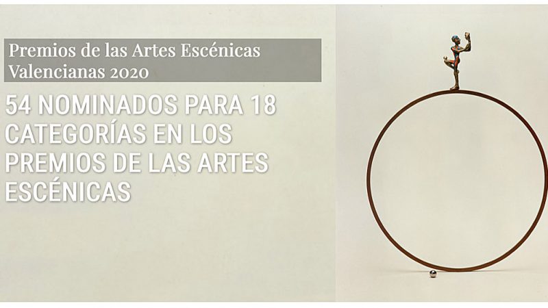 Conoce los nominados a los Premios de las Artes Escénicas Valencianas 2020