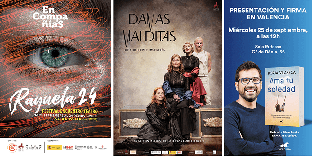 Arranca el festival itinerante de teatro Rayuela’24 con Damas Malditas y Borja Vilaseca presenta su nuevo libro