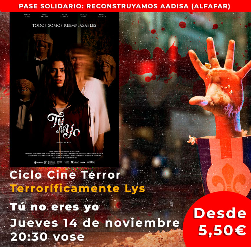 Cines Lys organiza un pase solidario el jueves 14 de noviembre para ayudar a recontruir AADISA