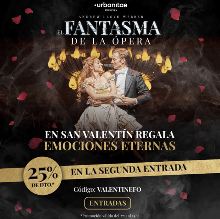 EL FANTASMA DE LA ÓPERA ofrece el regalo perfecto para San Valentín